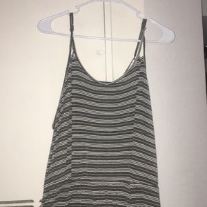 Gray and white stripe sundress